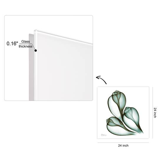 Empire Art Direct 24" x 24" Coastal Serenity Frameless Free Floating Printed Tempered Glass Wall Art